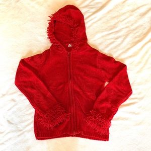Girls Zip Front Sweater